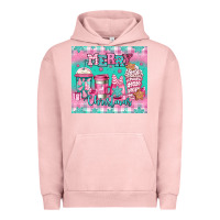 Pigment Salmon merry Christmas pink coffee Urban Hoodie - Jasminsmagicworld