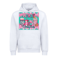 White merry Christmas pink coffee Urban Hoodie - Jasminsmagicworld
