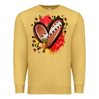 Antique Gold fruits and football heart Premium Sweatshirt - Zillion Design Studio