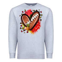 Heather Grey fruits and football heart Premium Sweatshirt - Zillion Design Studio