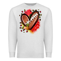 Oatmeal Heather fruits and football heart Premium Sweatshirt - Zillion Design Studio