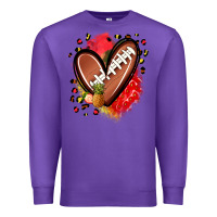 Purple fruits and football heart Premium Sweatshirt - Zillion Design Studio