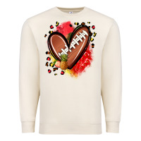 Fruits And Football Heart Premium Sweatshirt | Teevron