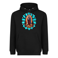 Black Gemstone Lady Of Guadalupe Heavyweight Hoodie - RanaPortraitStore