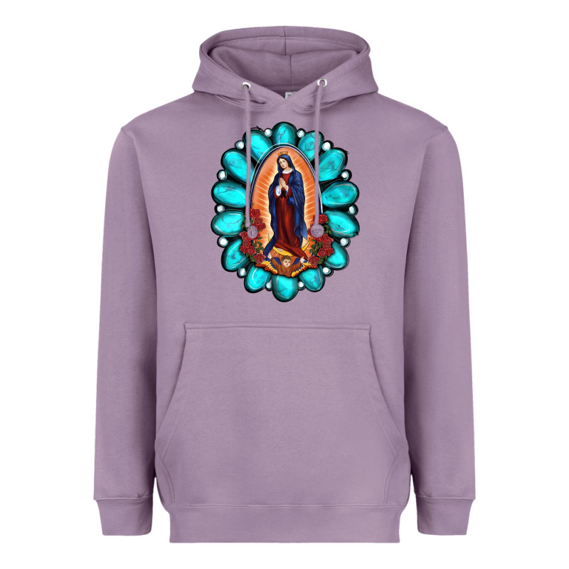 Gemstone Lady Of Guadalupe Heavyweight Hoodie by RanaPortraitStore | Teevron