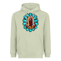 Matcha Gemstone Lady Of Guadalupe Heavyweight Hoodie - RanaPortraitStore