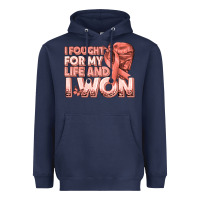 Navy i fought for my life and i won uterine cancer peac Heavyweight Hoodie - texasbilliewilder