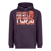 Plum i fought for my life and i won uterine cancer peac Heavyweight Hoodie - texasbilliewilder