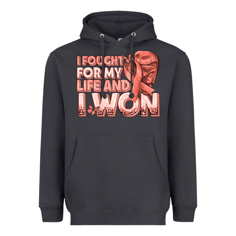 I Fought For My Life And I Won Uterine Cancer Peac Heavyweight Hoodie by texasbilliewilder | Teevron