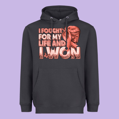 I Fought For My Life And I Won Uterine Cancer Peac Heavyweight Hoodie Designed By Texasbilliewilder