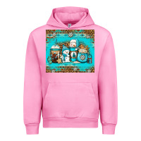 Fuchsia Pink winter snowman coffee Urban Hoodie - Jasminsmagicworld