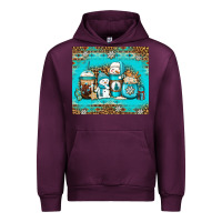 Mauve Wine winter snowman coffee Urban Hoodie - Jasminsmagicworld