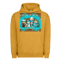 Pigment Peanut Butter winter snowman coffee Urban Hoodie - Jasminsmagicworld