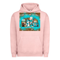 Pigment Salmon winter snowman coffee Urban Hoodie - Jasminsmagicworld