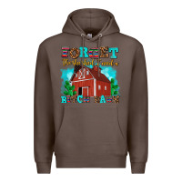Coffee forget the she shed i need a bitch barn Premium Hoodie - AdoDesignShop