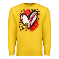 Lemon fruits and baseball heart Premium Sweatshirt - Zillion Design Studio