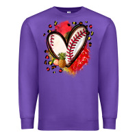 Purple fruits and baseball heart Premium Sweatshirt - Zillion Design Studio