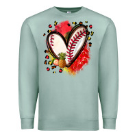 Seafoam fruits and baseball heart Premium Sweatshirt - Zillion Design Studio