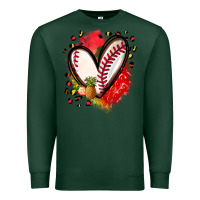 Sports Green fruits and baseball heart Premium Sweatshirt - Zillion Design Studio
