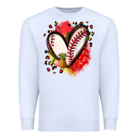 White fruits and baseball heart Premium Sweatshirt - Zillion Design Studio