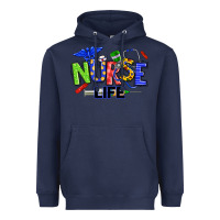 Navy autism nurse life Heavyweight Hoodie - texasbilliewilder