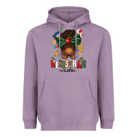 Lavender registrar life afro messy bun Heavyweight Hoodie - texasbilliewilder