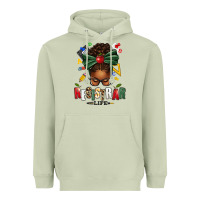 Matcha registrar life afro messy bun Heavyweight Hoodie - texasbilliewilder