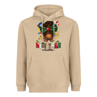 Mushroom registrar life afro messy bun Heavyweight Hoodie - texasbilliewilder