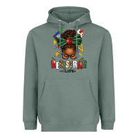 Sage registrar life afro messy bun Heavyweight Hoodie - texasbilliewilder