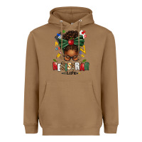 Toasted Coconut registrar life afro messy bun Heavyweight Hoodie - texasbilliewilder