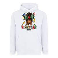 White registrar life afro messy bun Heavyweight Hoodie - texasbilliewilder