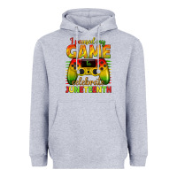 Heather Grey I paused my game celebrate Juneteenth Heavyweight Hoodie - texasbilliewilder