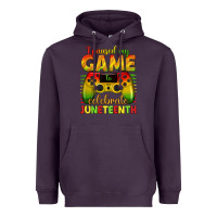 Plum I paused my game celebrate Juneteenth Heavyweight Hoodie - texasbilliewilder