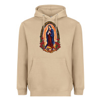 Mushroom Our Lady Of Guadalupe Heavyweight Hoodie - RanaPortraitStore