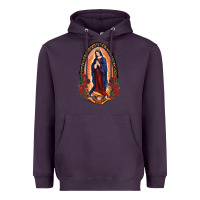 Plum Our Lady Of Guadalupe Heavyweight Hoodie - RanaPortraitStore