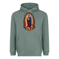Sage Our Lady Of Guadalupe Heavyweight Hoodie - RanaPortraitStore