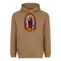 Toasted Coconut Our Lady Of Guadalupe Heavyweight Hoodie - RanaPortraitStore