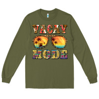Army Green vacay mode Long Sleeve Tee - BarkalooDesign