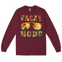 Burgundy vacay mode Long Sleeve Tee - BarkalooDesign