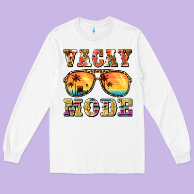Vacay Mode Long Sleeve Tee Designed By Barkaloodesign