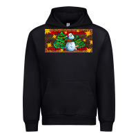Black christmas tree with snowman Urban Hoodie - AdoDesignShop