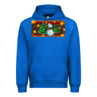 Cobalt christmas tree with snowman Urban Hoodie - AdoDesignShop
