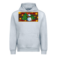 Heather Grey christmas tree with snowman Urban Hoodie - AdoDesignShop