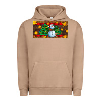Pigment Burro christmas tree with snowman Urban Hoodie - AdoDesignShop
