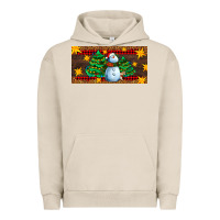 Pigment French Oak christmas tree with snowman Urban Hoodie - AdoDesignShop