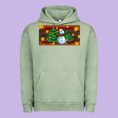 Christmas Tree With Snowman Urban Hoodie Designed By Adodesignshop