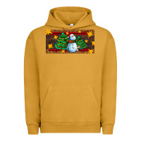 Pigment Peanut Butter christmas tree with snowman Urban Hoodie - AdoDesignShop