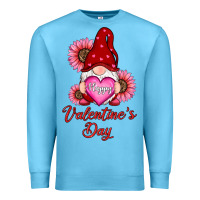 Ocean Blue happy valentine's day gnomes with sunflower Premium Sweatshirt - RanaPortraitStore