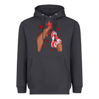 Smoke Bright Red Afro Girl Sneakers and Heels Heavyweight Hoodie - texasbilliewilder