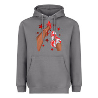 Storm Bright Red Afro Girl Sneakers and Heels Heavyweight Hoodie - texasbilliewilder